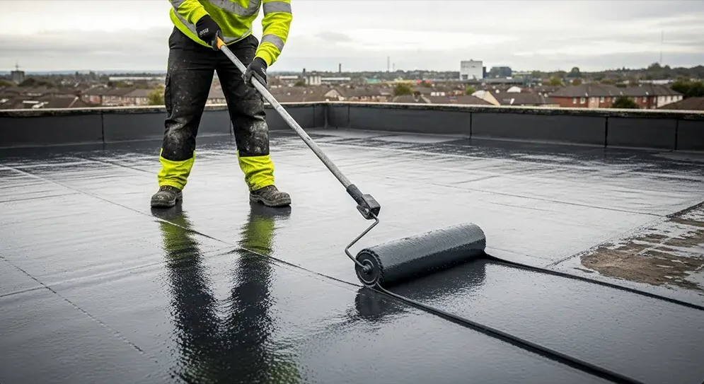 Flat roof installation